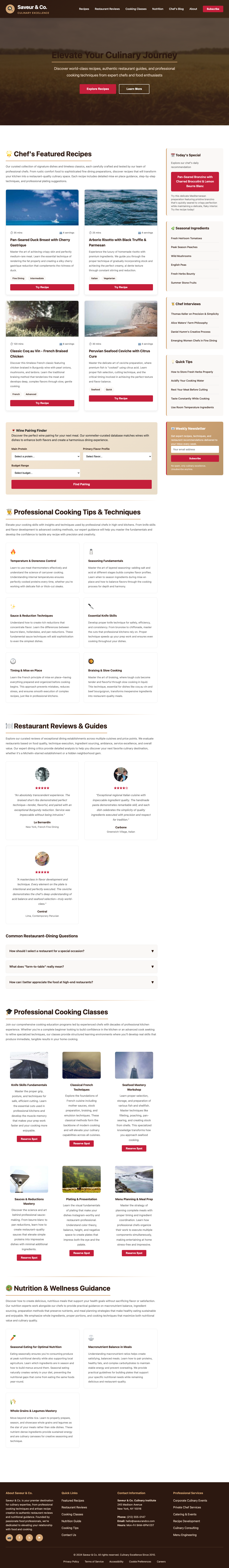 Food And Drink page with AIMAC score 2 (1 serious violations)