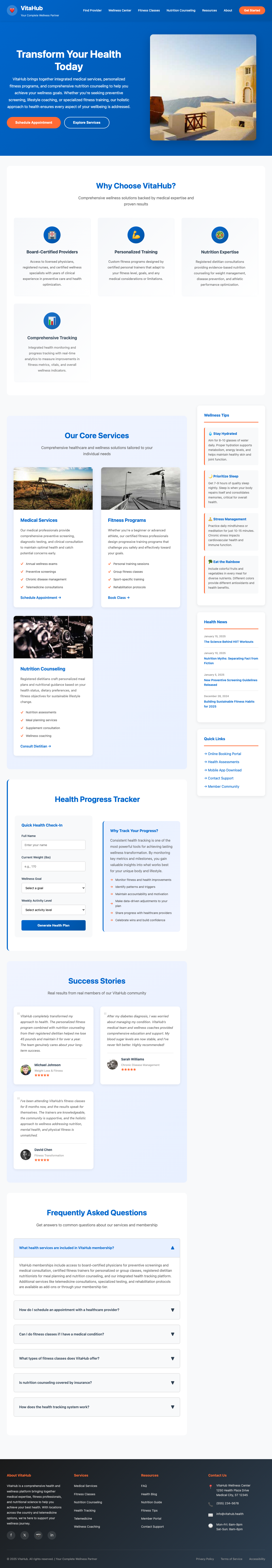 Health And Fitness page with AIMAC score 4.1 (9 serious violations)