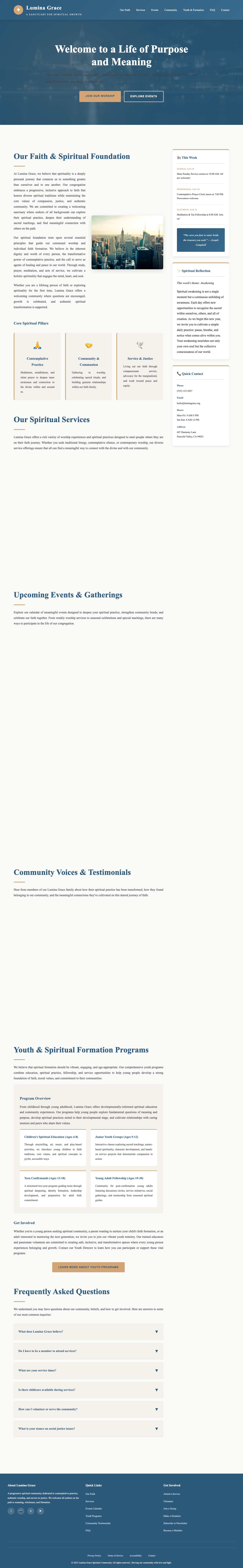 Religion And Spirituality page with AIMAC score 3.5 (5 serious violations)