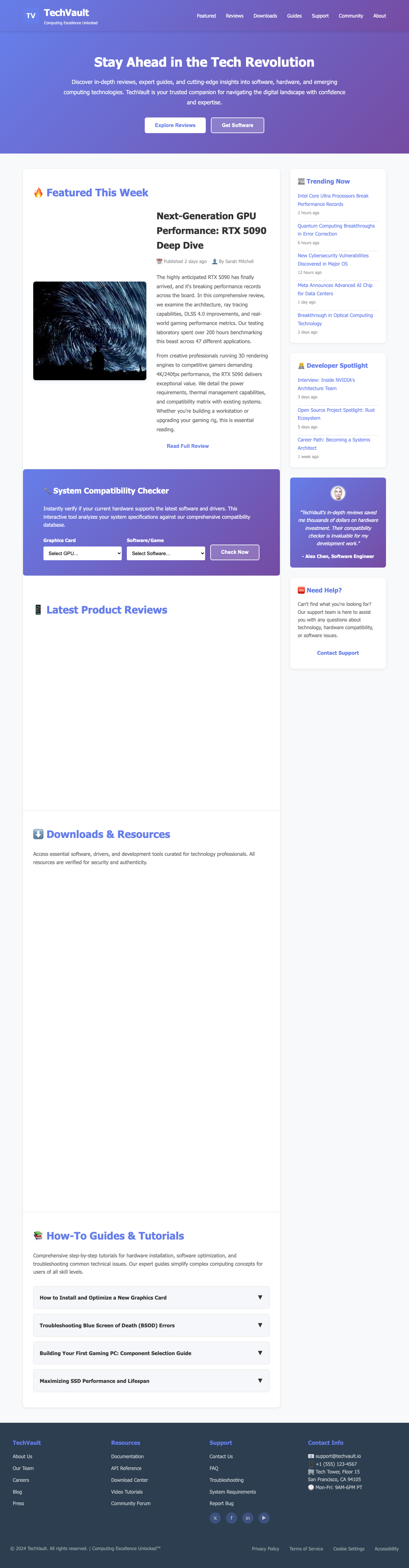 Technology And Computing page with AIMAC score 5.3 (32 serious violations)