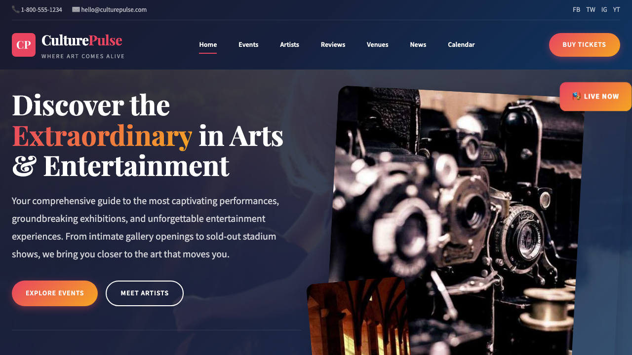 View Arts and Entertainment page