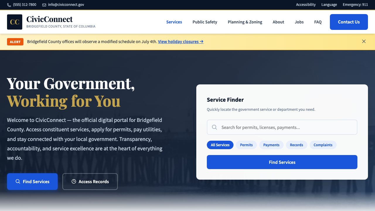 View Government page