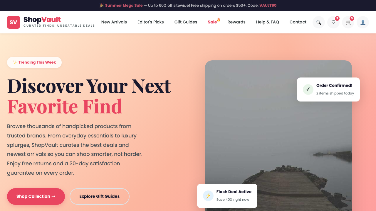 View Shopping page