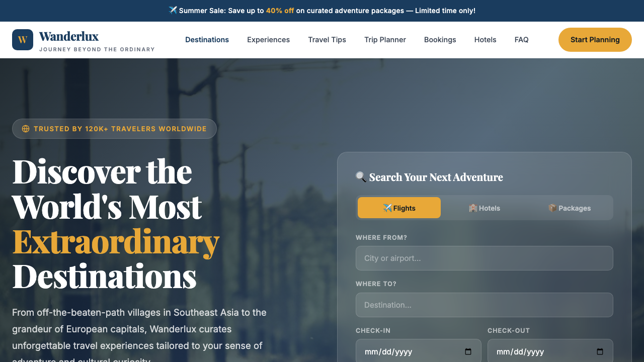 View Travel page