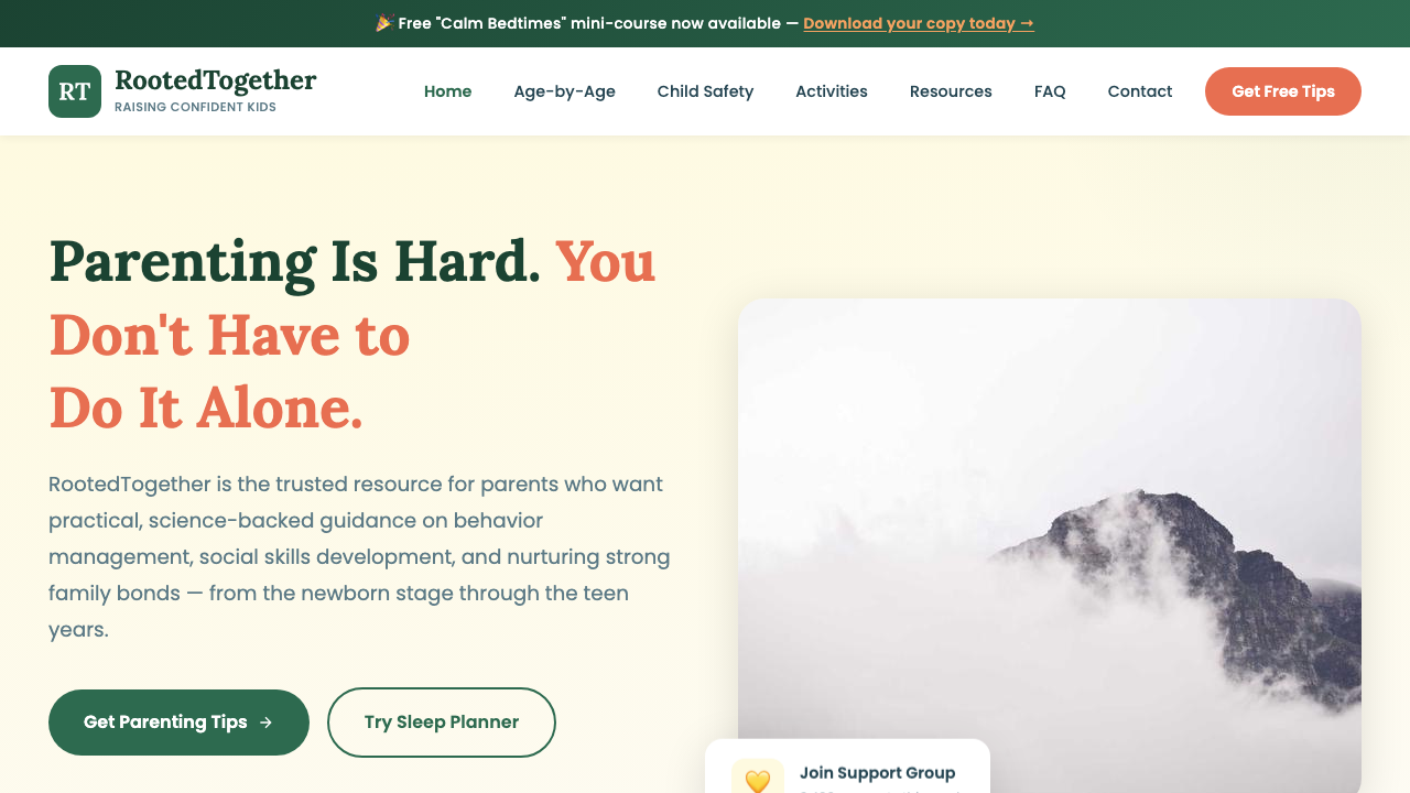 View Family and Parenting page