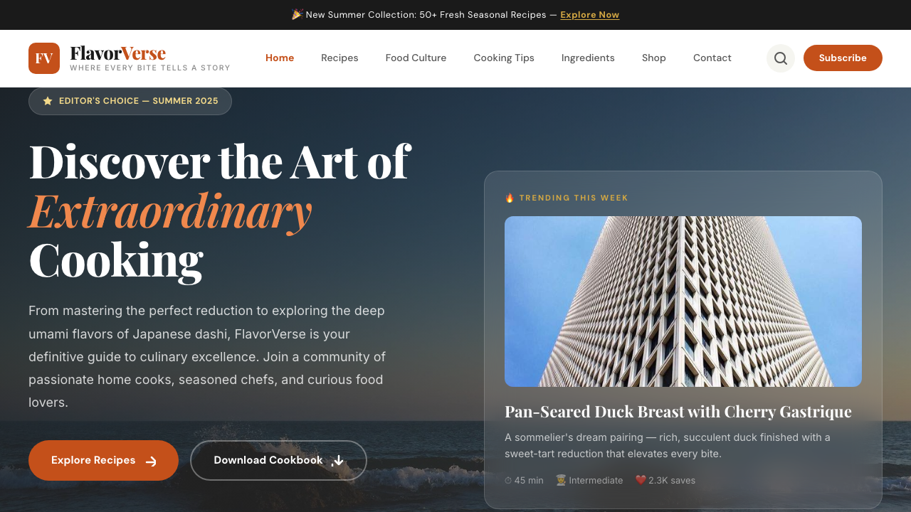 View Food and Drink page