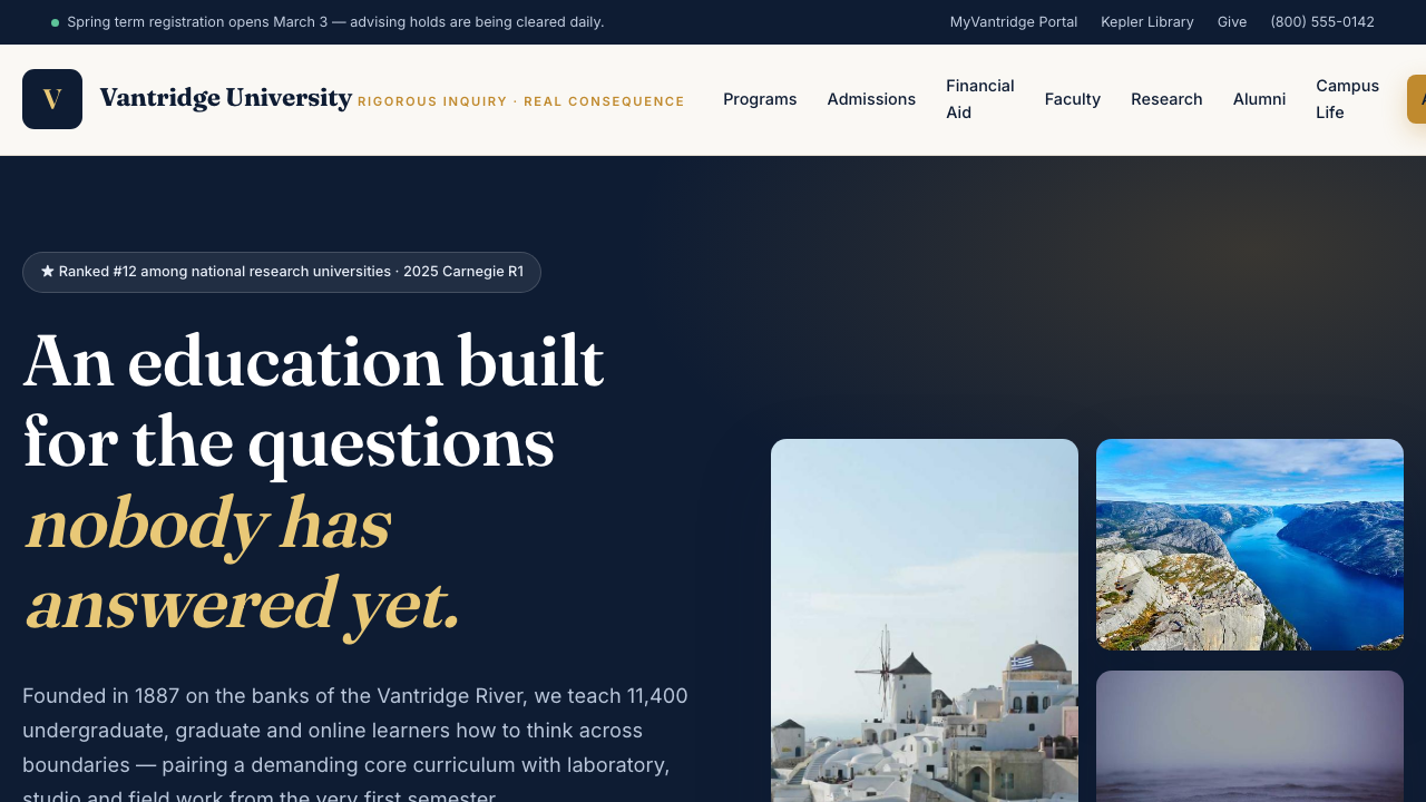 View Education page