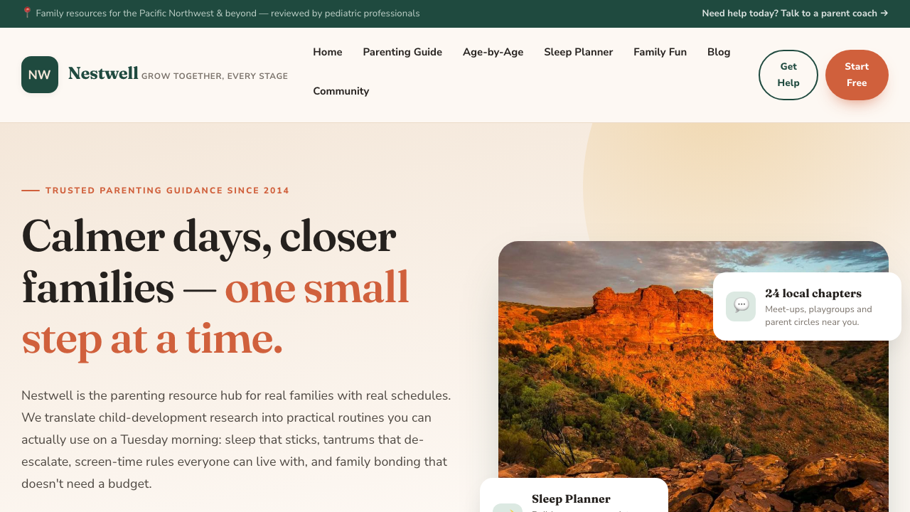 View Family and Parenting page