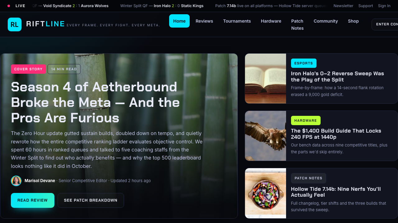 View Gaming page
