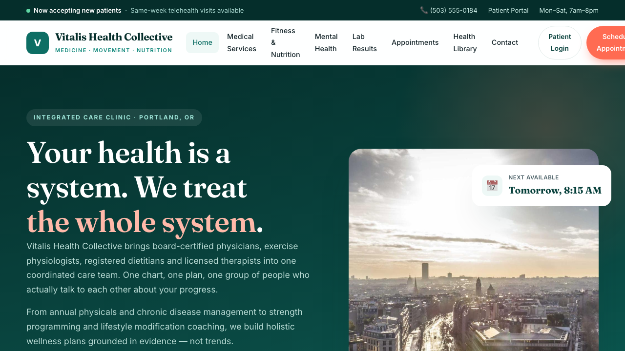 View Health and Fitness page