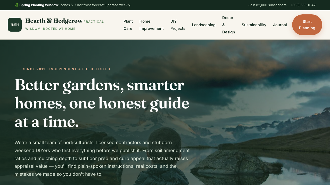 View Home and Garden page