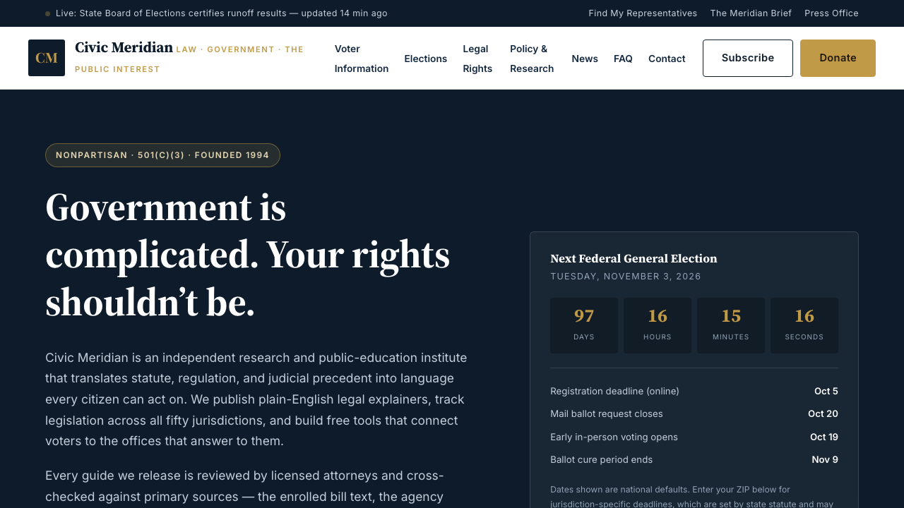 View Law Government and Politics page