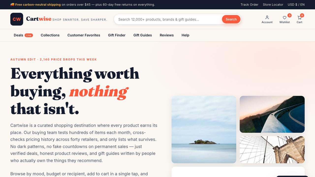 View Shopping page