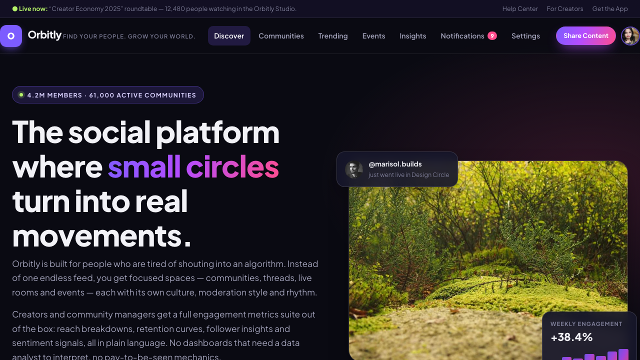 View Social Media page