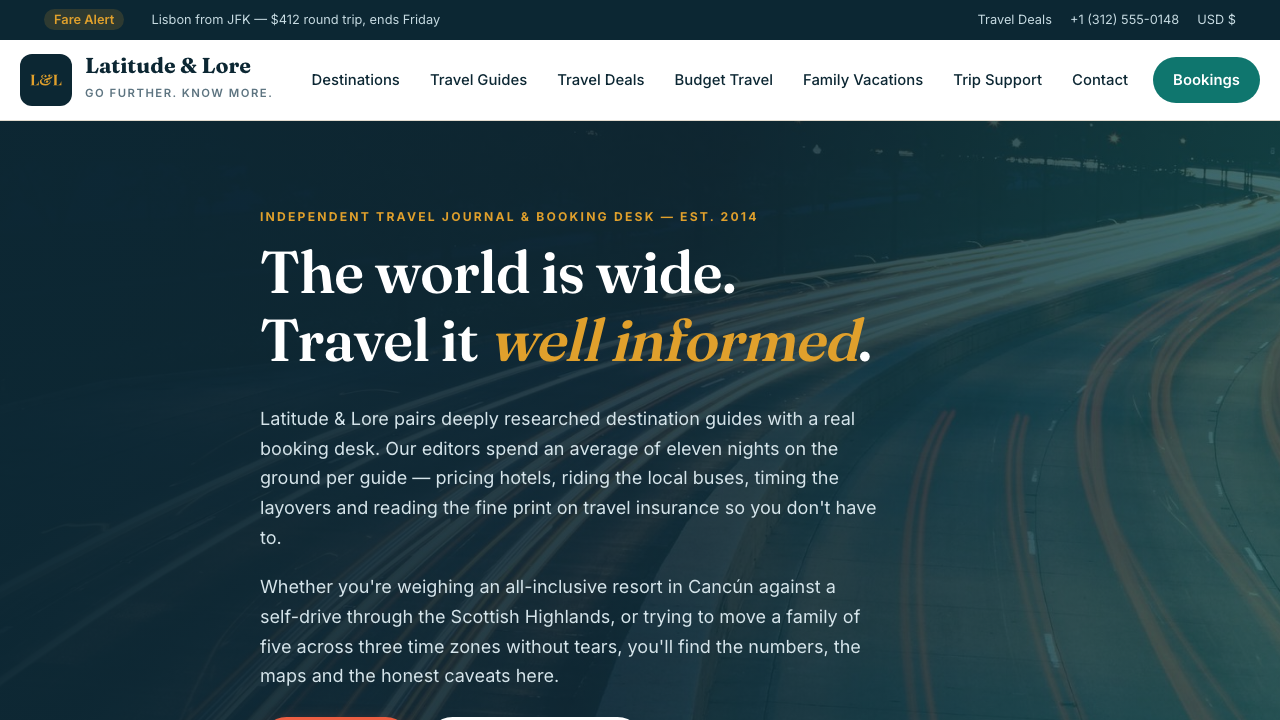 View Travel page
