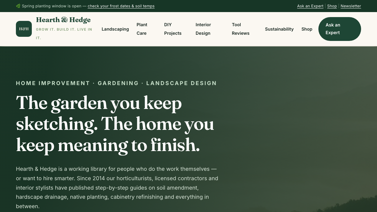View Home and Garden page