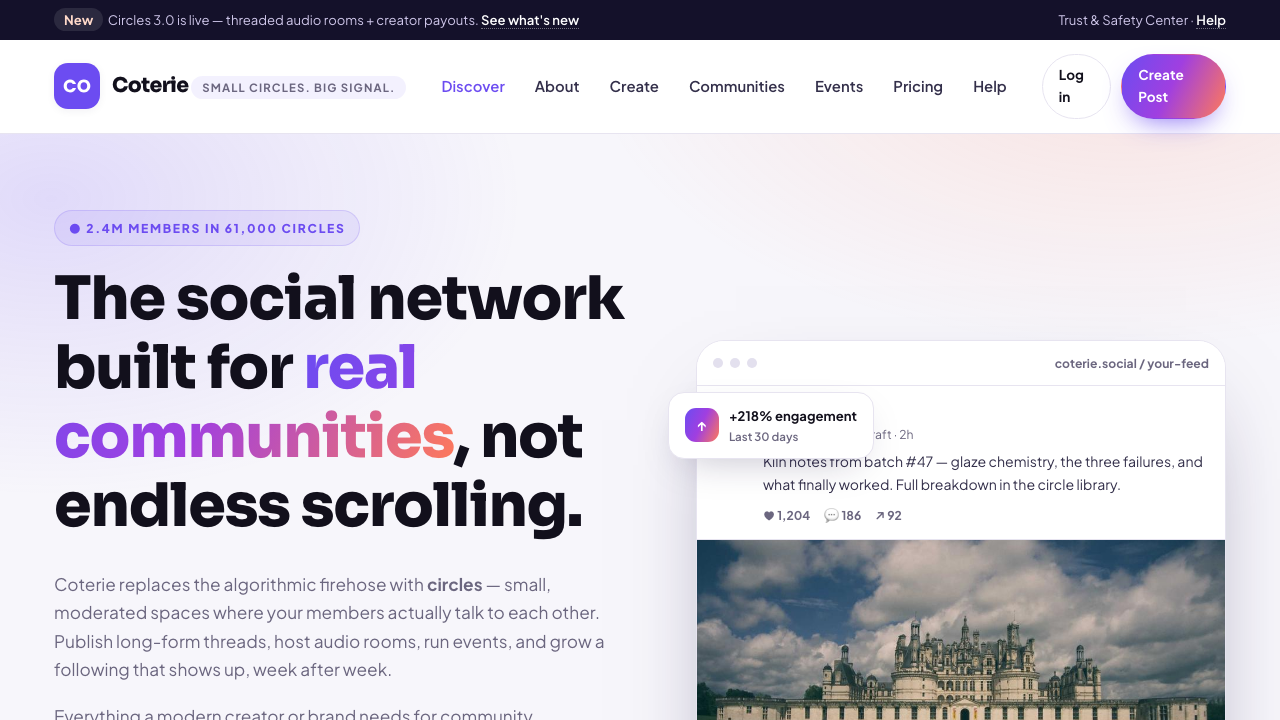 View Social Media page