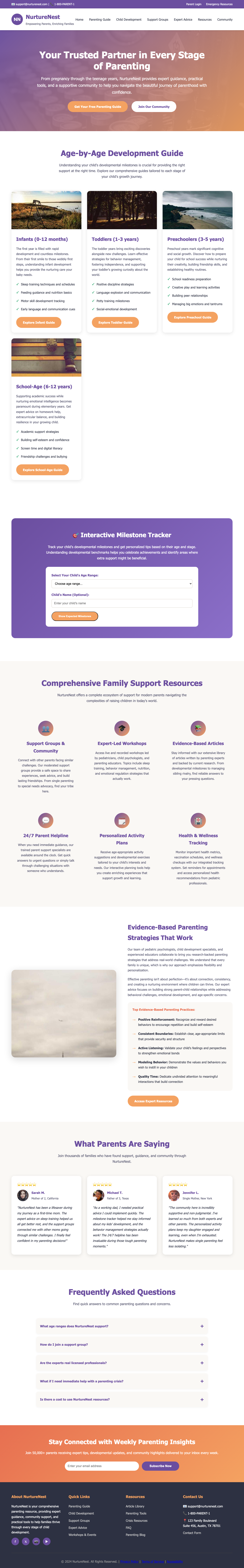Family And Parenting page with AIMAC score 4.3 (11 serious violations)