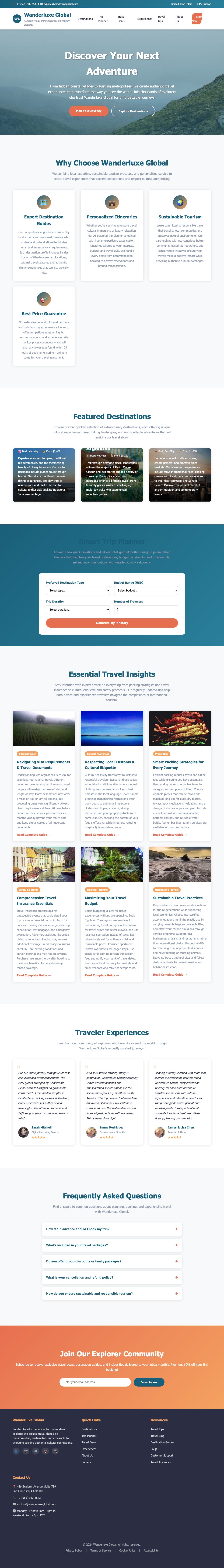 Travel page with AIMAC score 5.3 (33 serious violations)