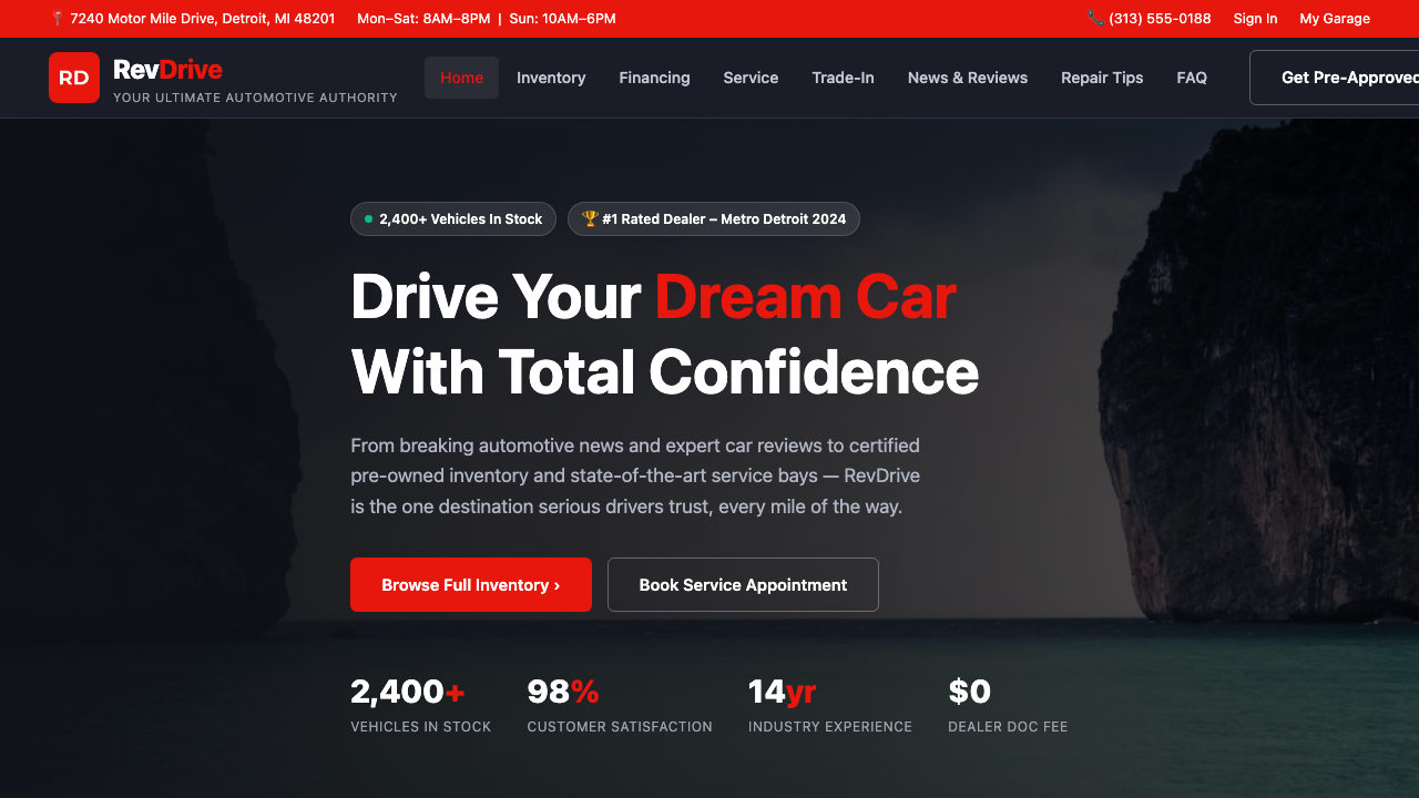 View Automotive page