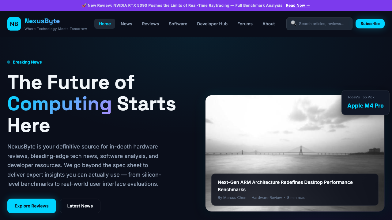 View Technology and Computing page