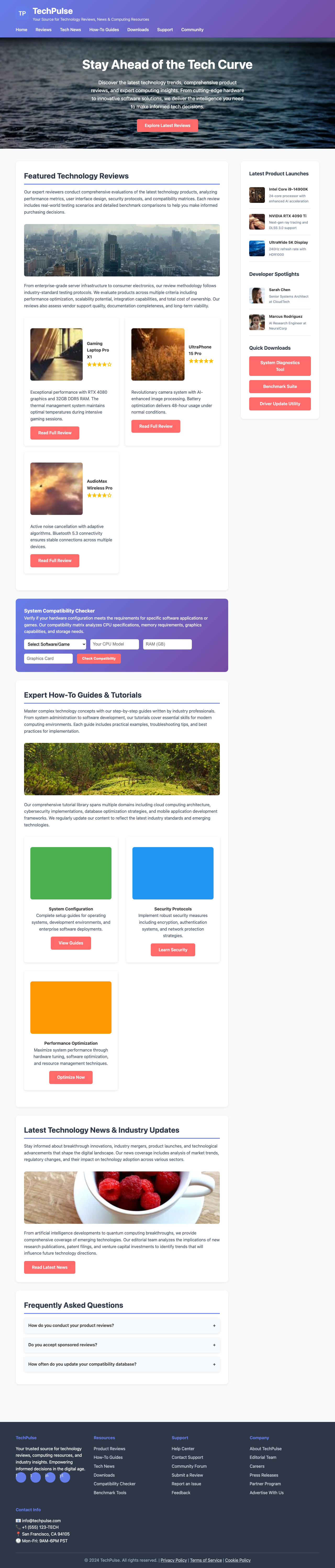 Technology And Computing page with AIMAC score 10 (1 critical and 24 serious violations)