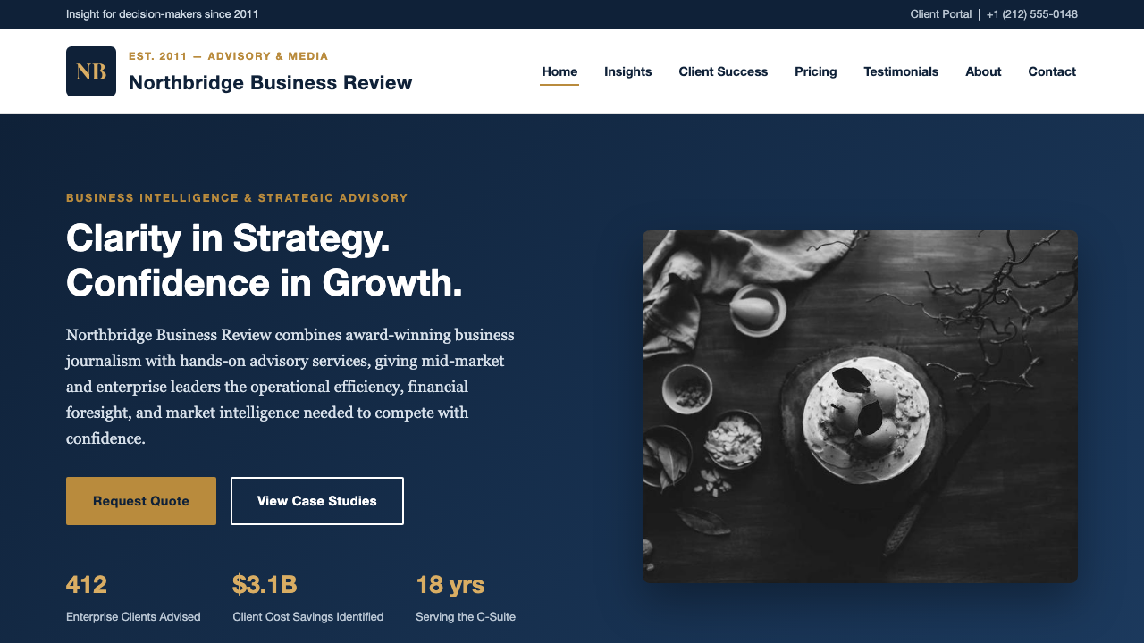 View Business page