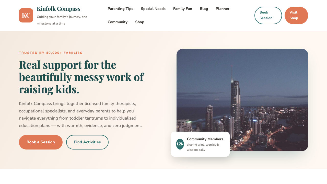 View Family and Parenting page