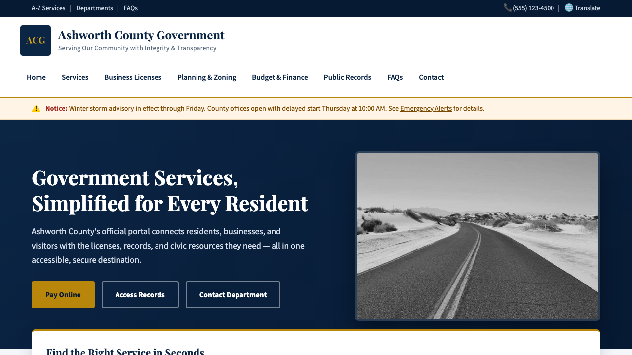 View Government page