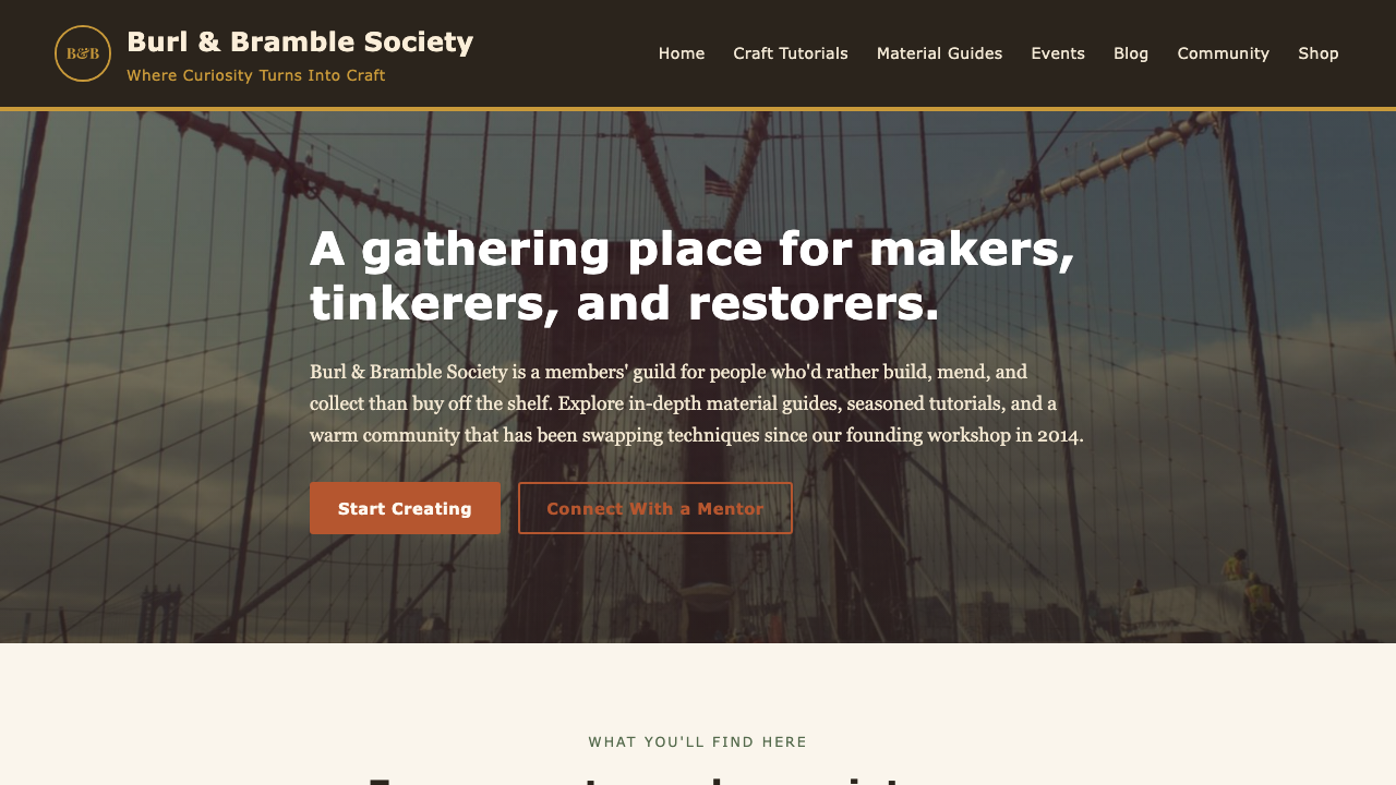 View Hobbies and Interests page