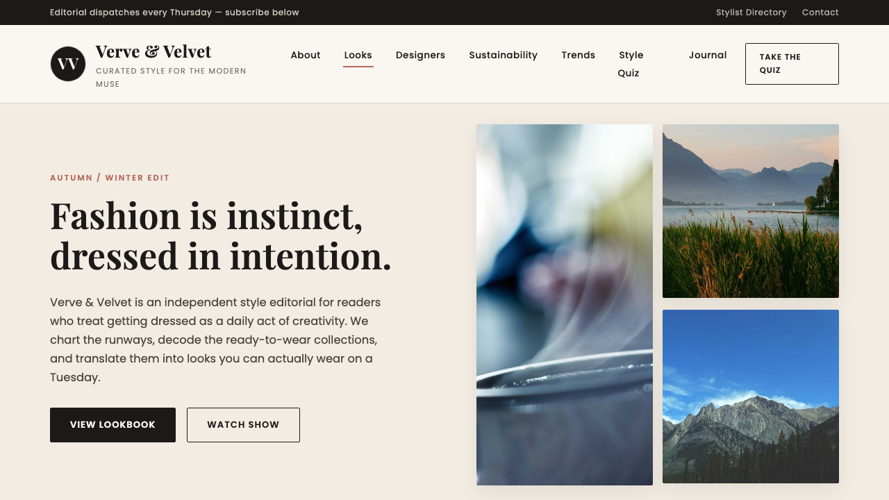 View Style and Fashion page