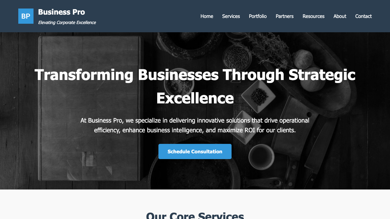 View Business page