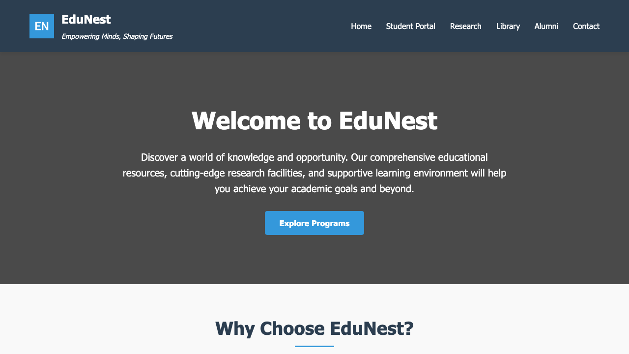 View Education page