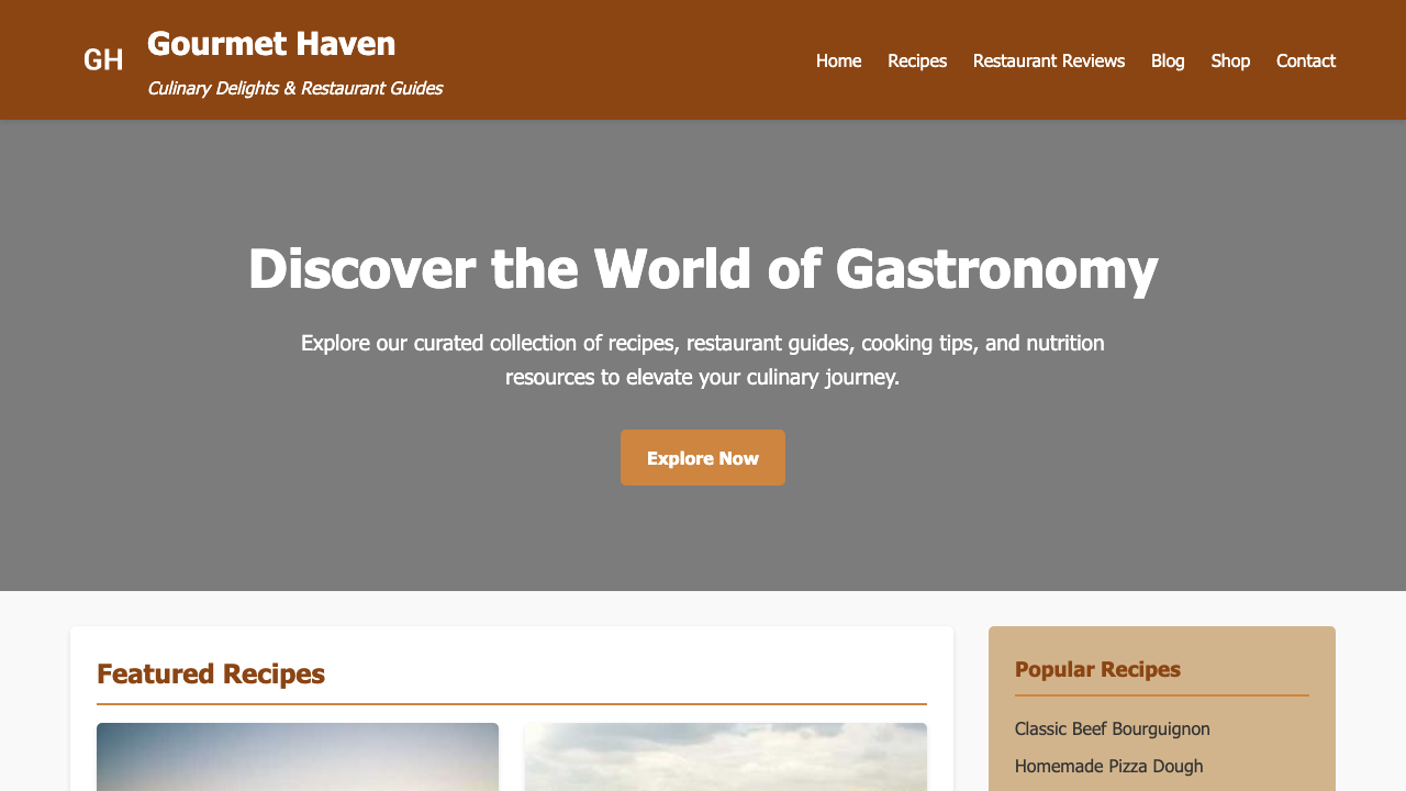 View Food and Drink page