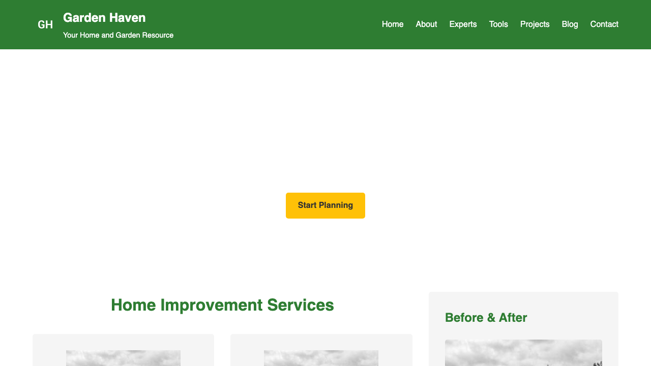 View Home and Garden page