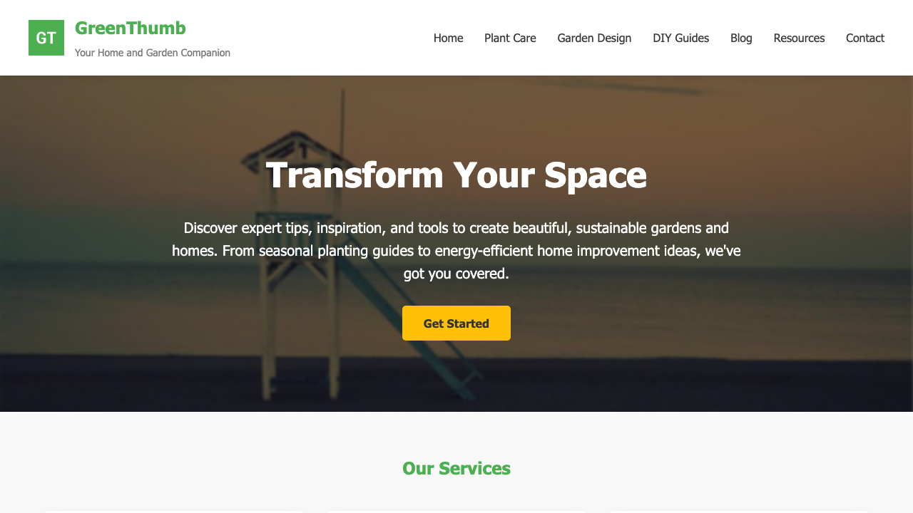 View Home and Garden page