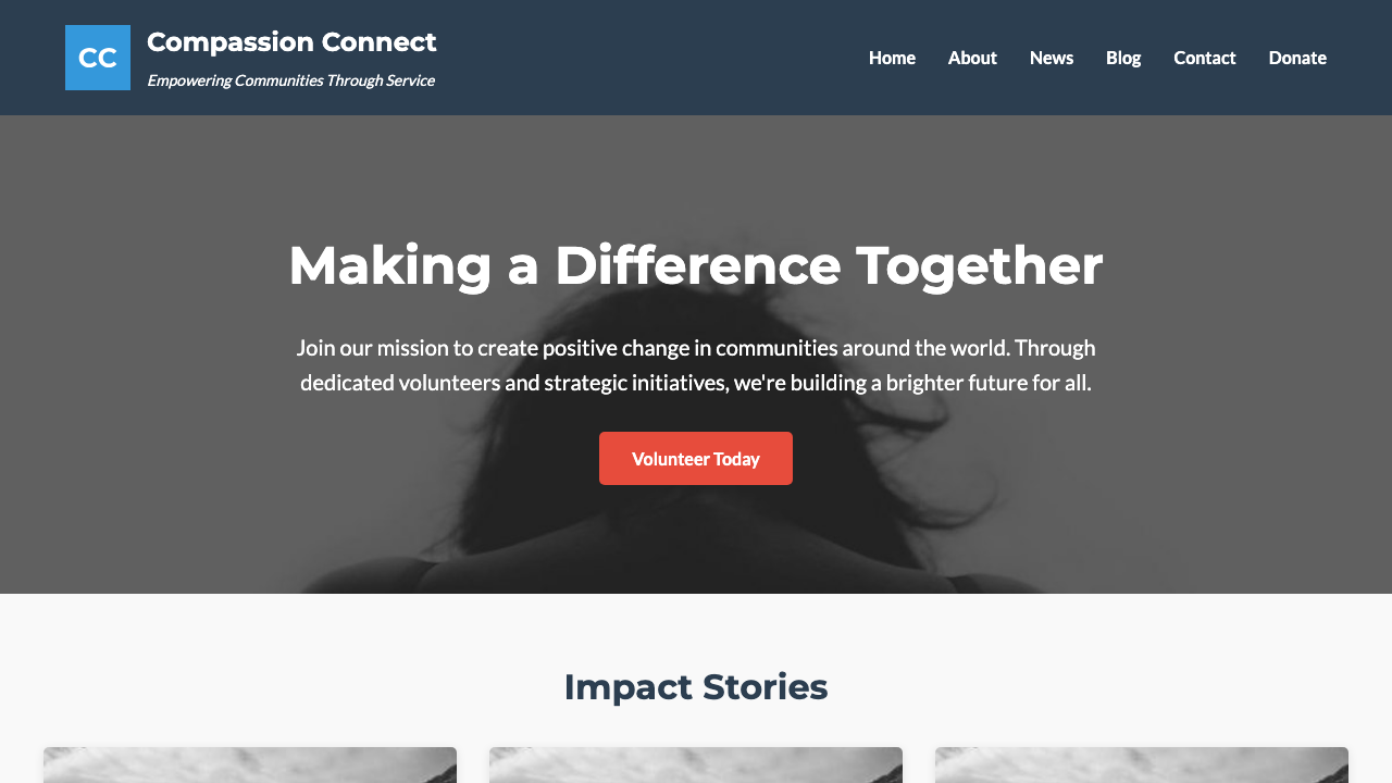 View Non Profit Charity page