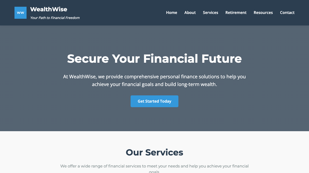 View Personal Finance page