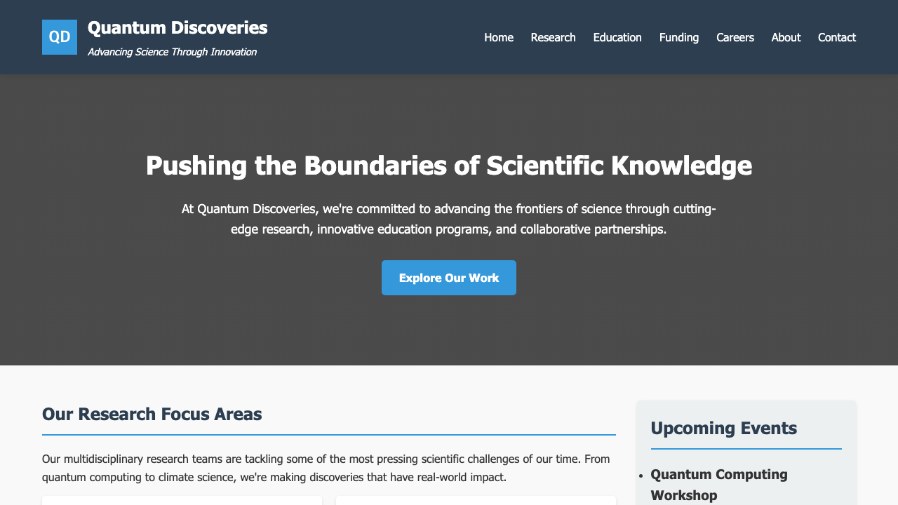 View Science page