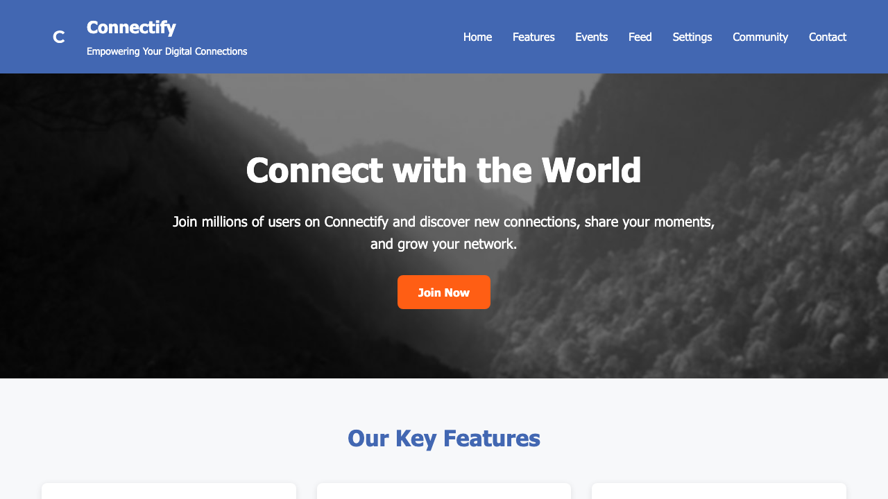 View Social Media page