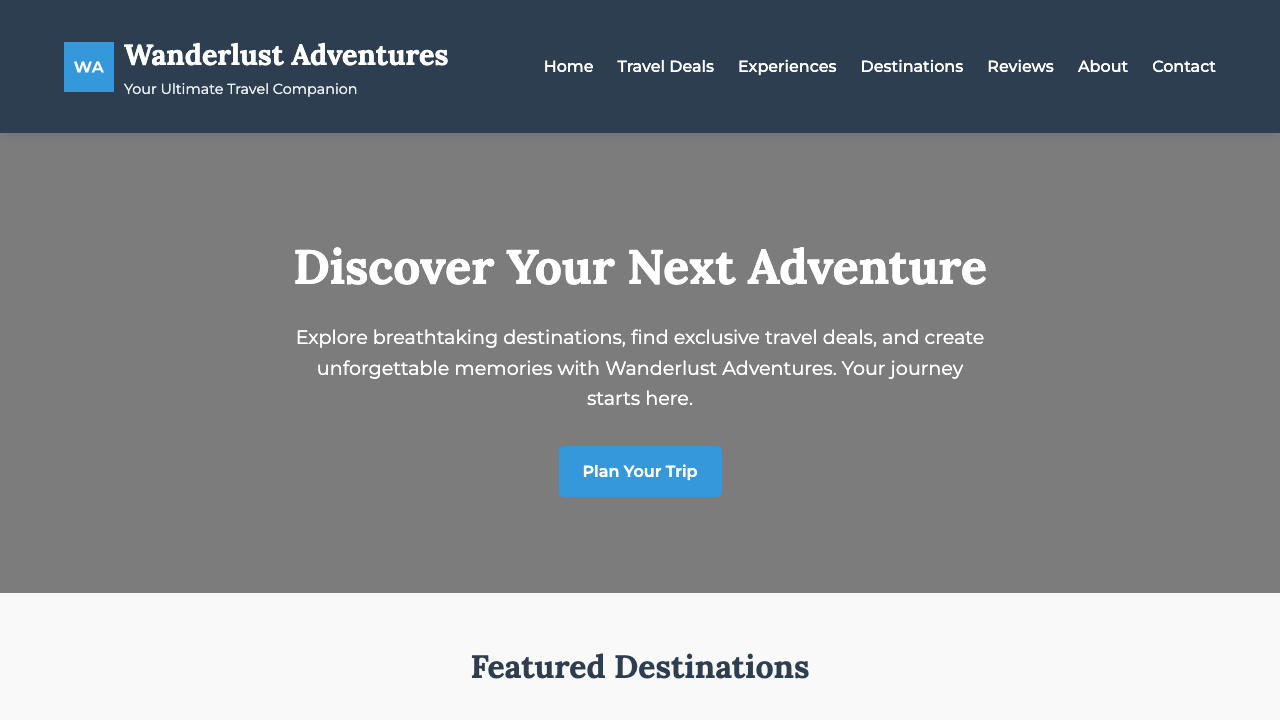 View Travel page