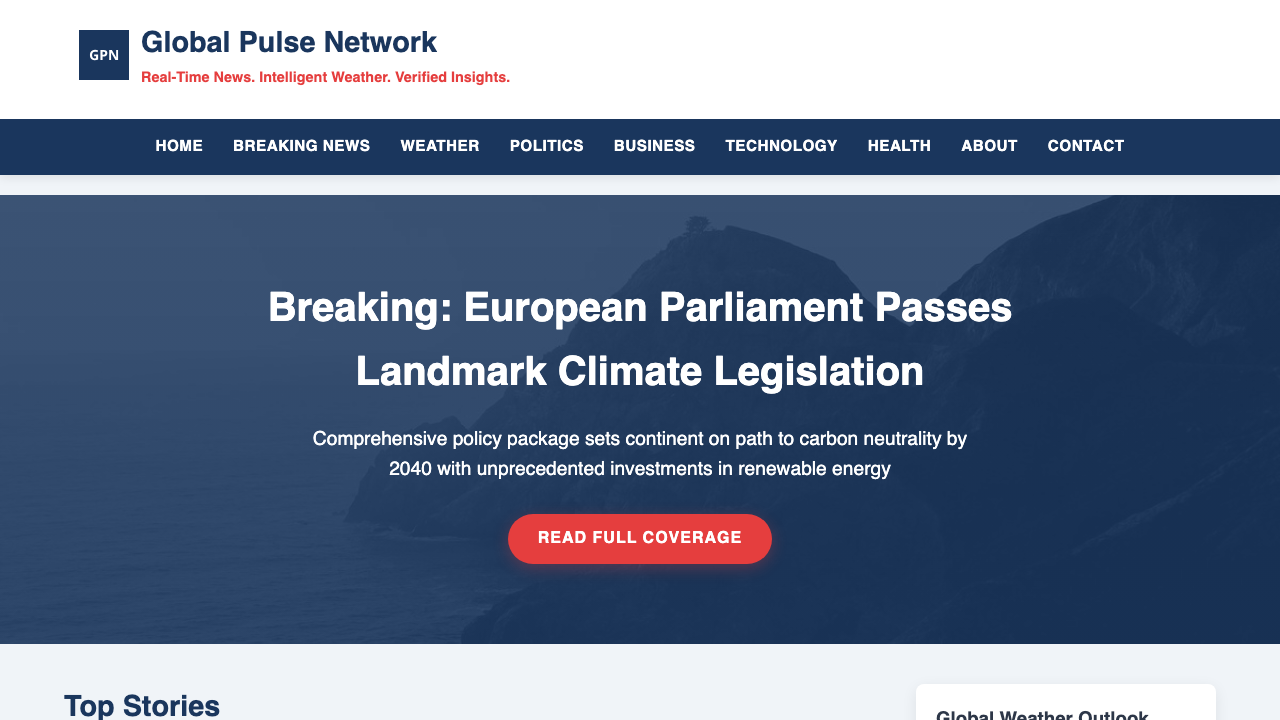 View News Weather Information page