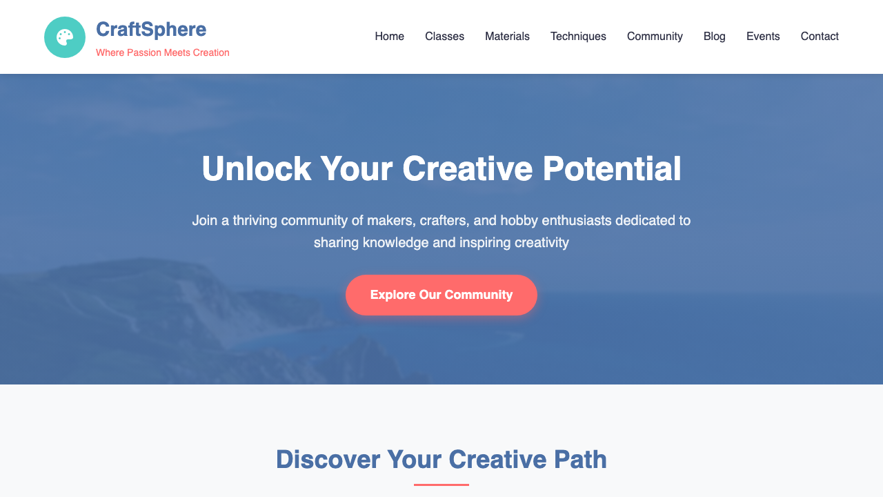 View Hobbies and Interests page