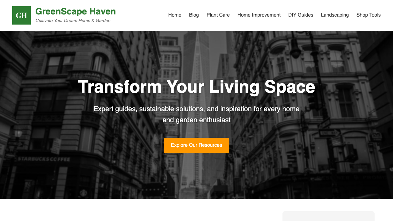 View Home and Garden page