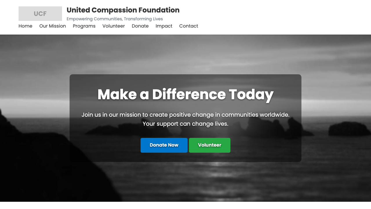 View Non Profit Charity page