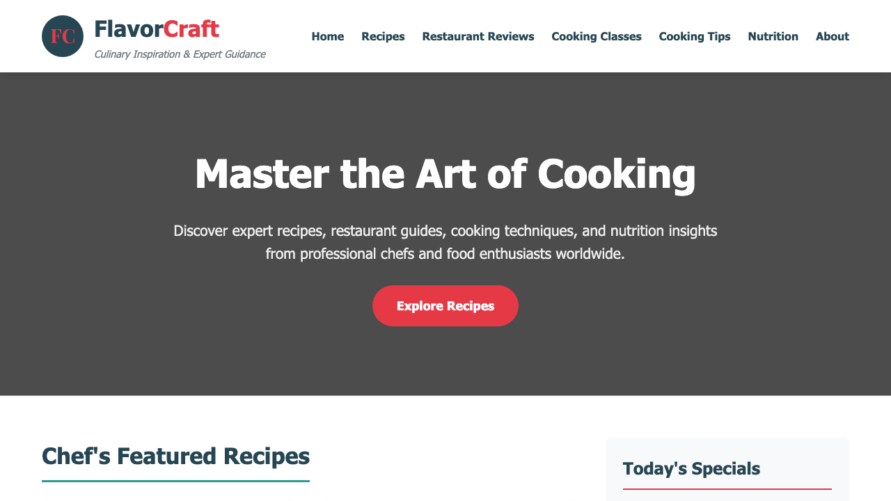 View Food and Drink page