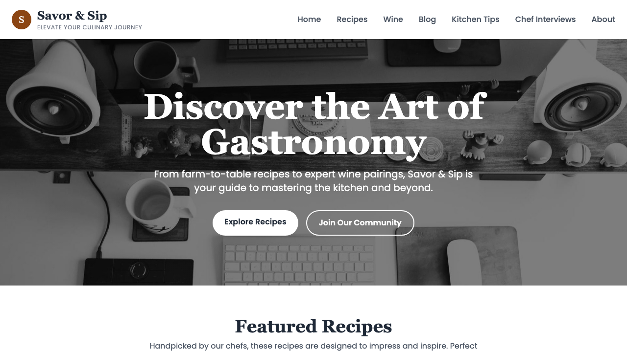 View Food and Drink page