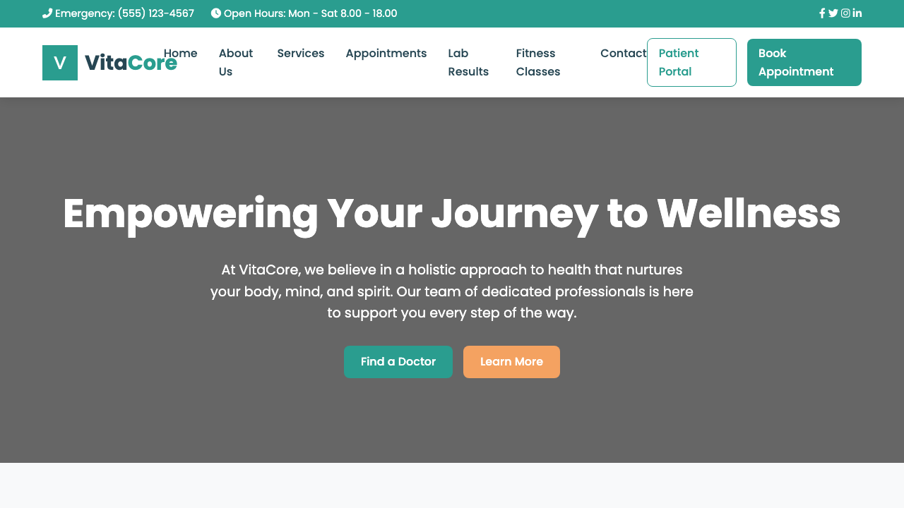 View Health and Fitness page