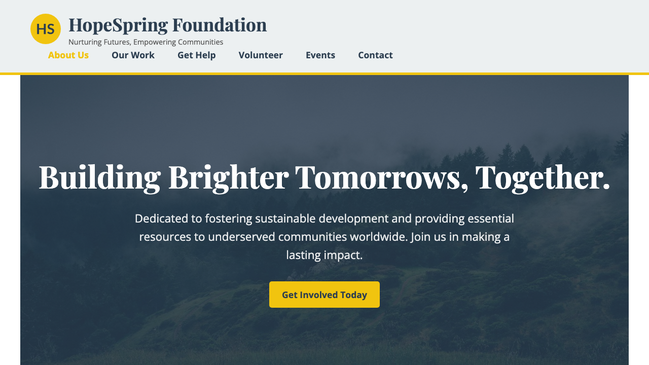 View Non Profit Charity page