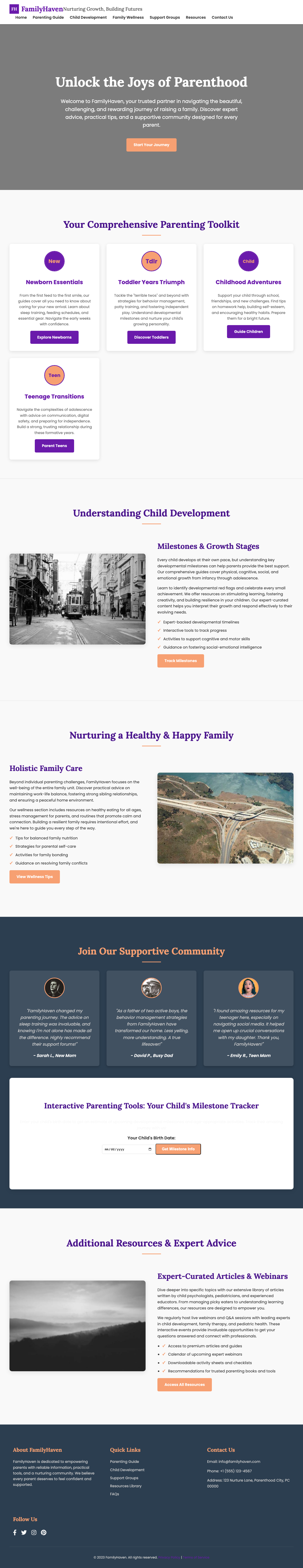 Family And Parenting page with AIMAC score 4 (8 serious violations)